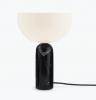 Lampka stołowa nocna półokrągła czarny marmur nowoczesna designerska dekoracyjna na komodę 35cm Kizu 20421 New Works